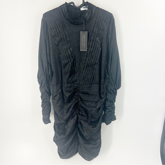 ✅ NWT HUNTER BELL ARIANA DRESS IN ONYX SIZE 12 IN BLACK RETAIL $525
